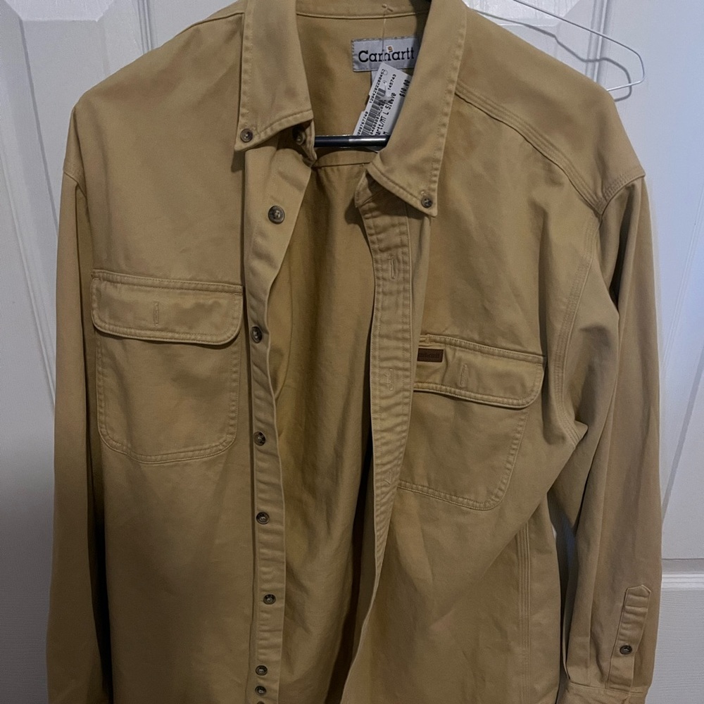 Tan Carhartt Long sleeve jacket size medium